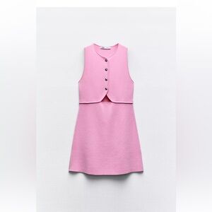 Zara Pink Cutout Mini Dress. BRAND NEW W TAG. size small